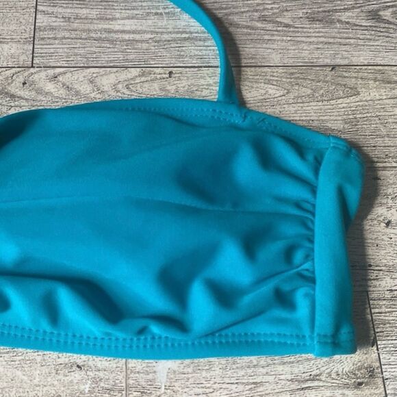 Retro, Turquoise, Pin-Up Style, Balconette, Twist Front, Bikini Top - Picture 8 of 14
